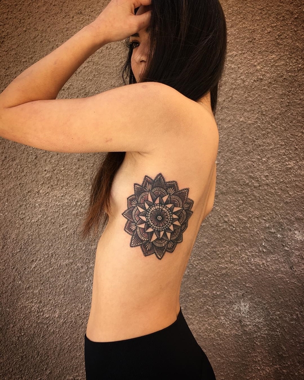 Abstract Flower tattoo