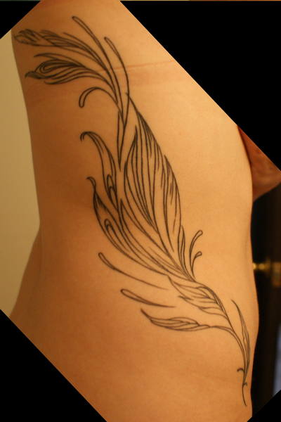Feather Tattoo idea for girl