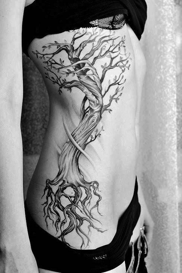Branches tattoo idea for women 