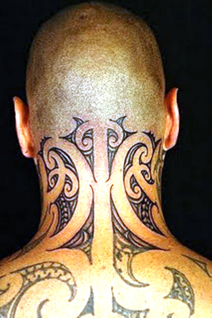 tribal back of the neck tattoos