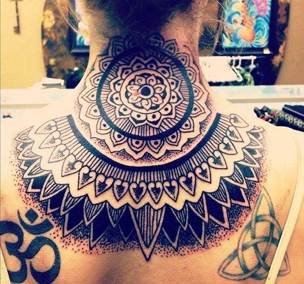 back of the neck cover up tattoos
