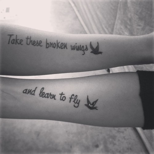 bff tattoos with inspiring quotes