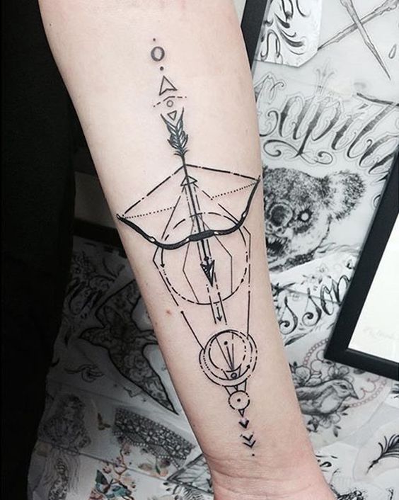 arrow in motion tattoo
