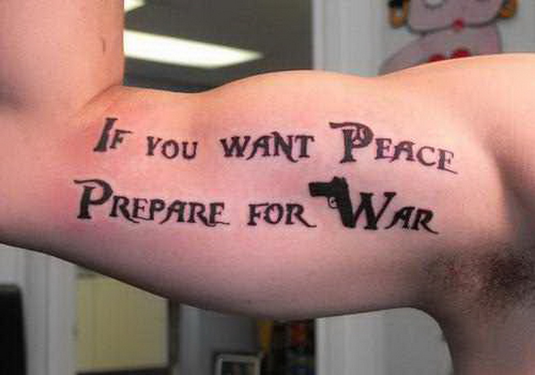 peace or war meaningful tattoo