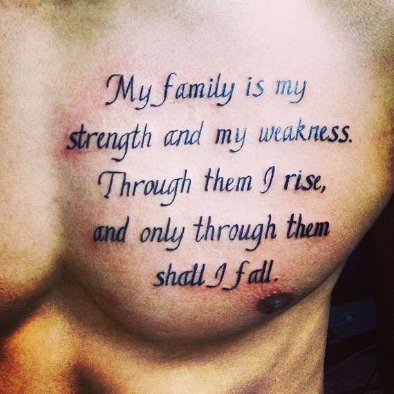 meaningful tattoos for men about family