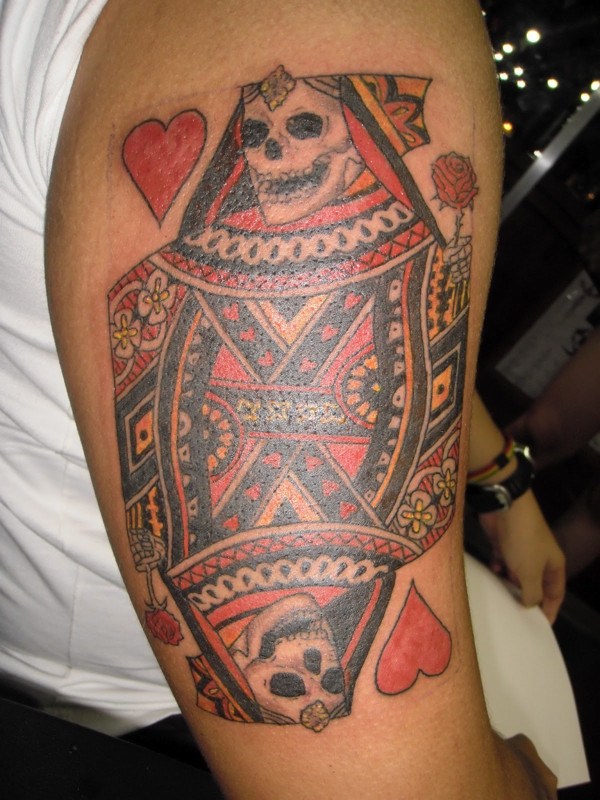 tribal queen of hearts tattoo