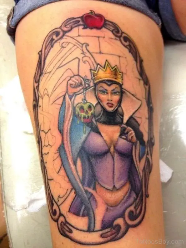 queen of heart tattoos with evil look