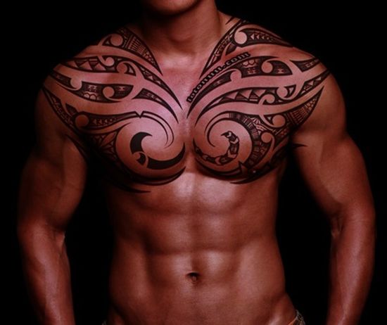 tribal tattoo with wings