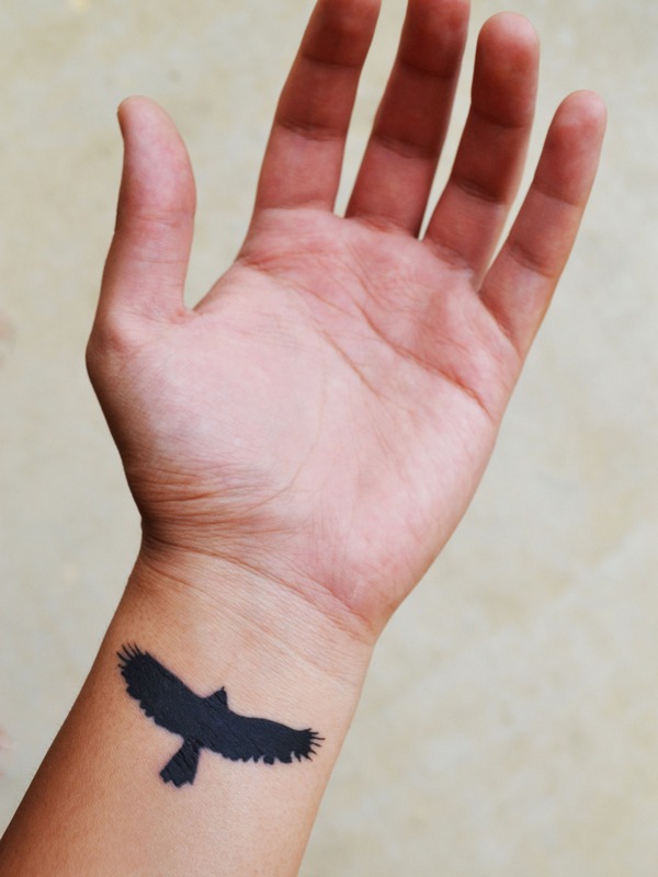 French Compass wrist tattoos for men