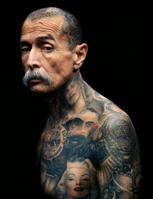 tattoo with Iconic Figures for old men 