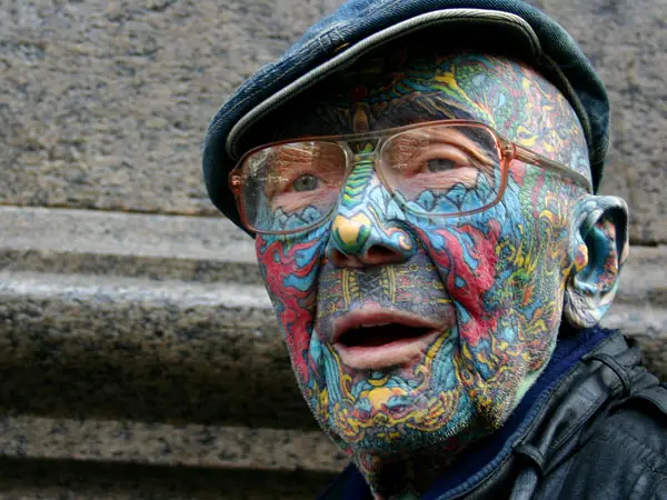 Chameleon tattoo idea for old men 