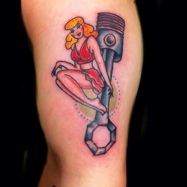 50s pin up girl tattoo