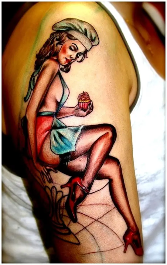 tattooed pin up girl