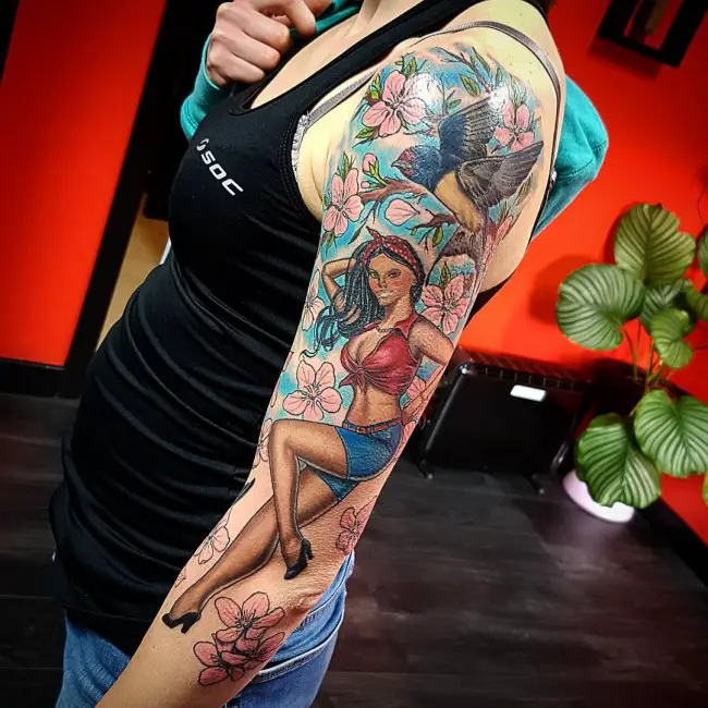Pinup tattoo designs Best 75 ideas that will rock your world