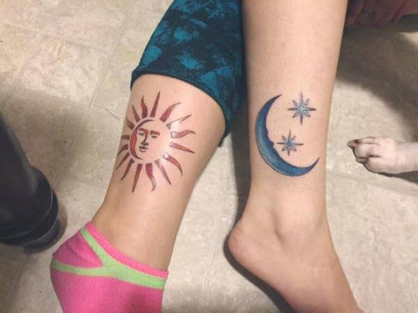 Best Blazing Sun and Icy Moon tattoo 