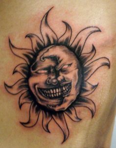 Fearsome Duo sun tattoo idea you like