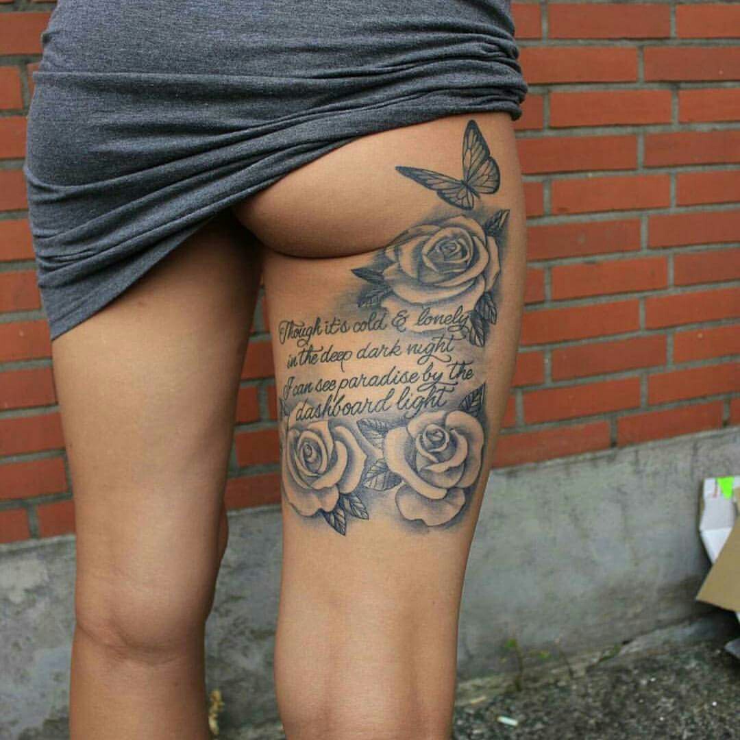 Cutest Back Of Thigh Tattoos For Women Tattoosdesignidea