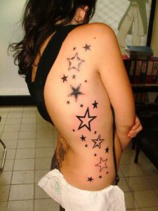 Star design Side Tattoo for Girls 