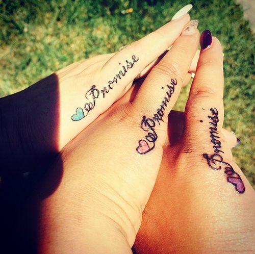 matching tattoos with promises