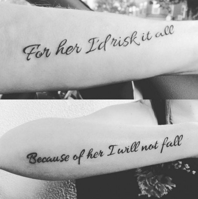 motivational best friend matching tattoos