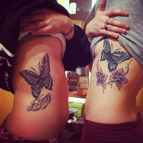 butterflies matching tattoos for bff