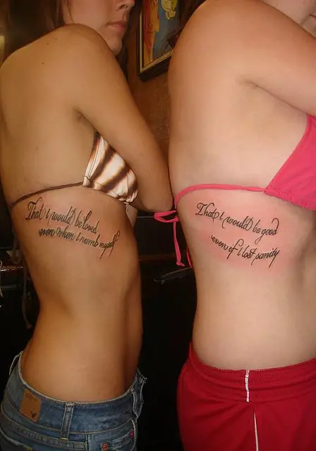 best friend tattoo ideas with confession