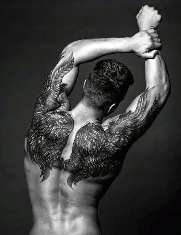 wing tattoos for men on arm