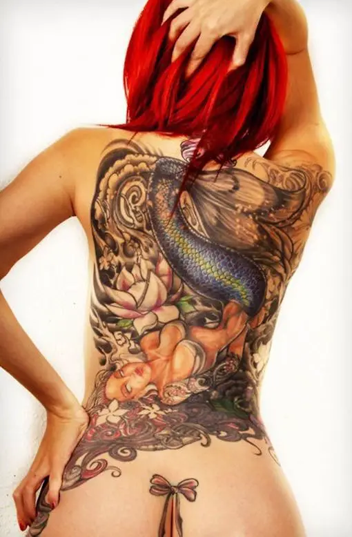 the mermaid cool tattoos for girls