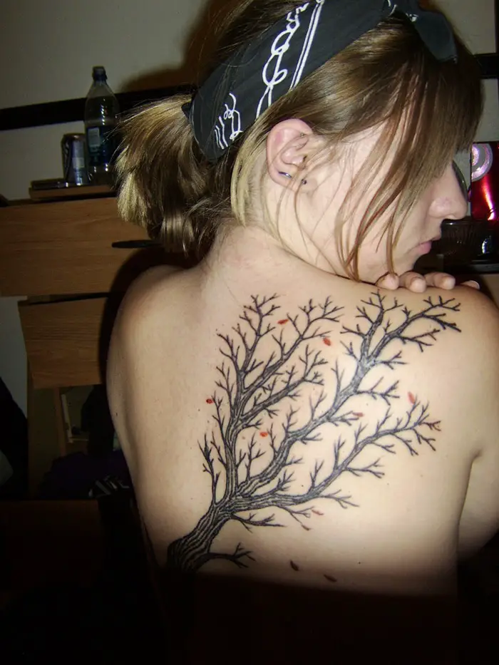the autumn tree cool tattoos for girls