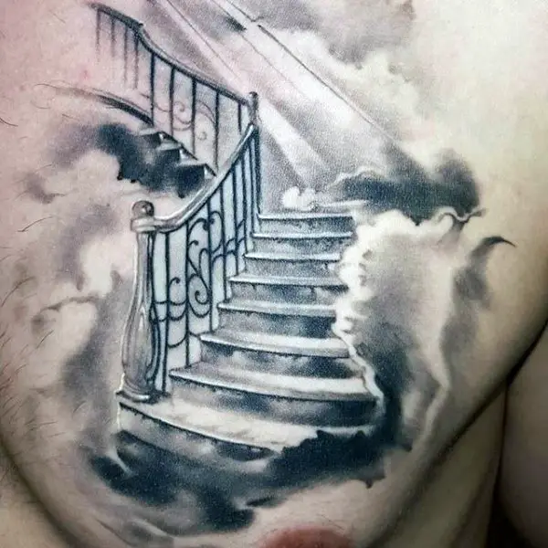 Tattoo uploaded by Rick Chirdon  Added onto this 12 sleeve project  Little boy running up stairs into a broken clock  Tattoodo