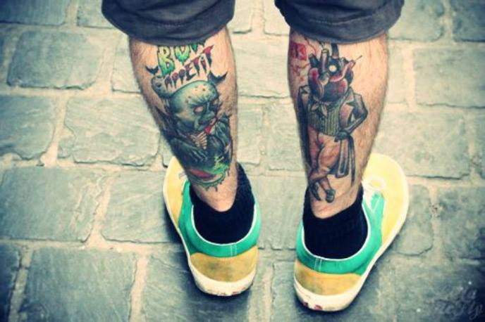 justin timberlake leg tattoos