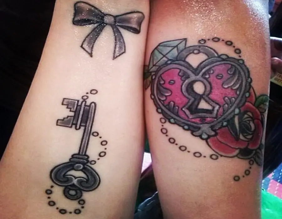 simple lock tattoos