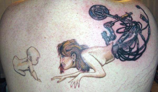 crawling baby and mom tattoos