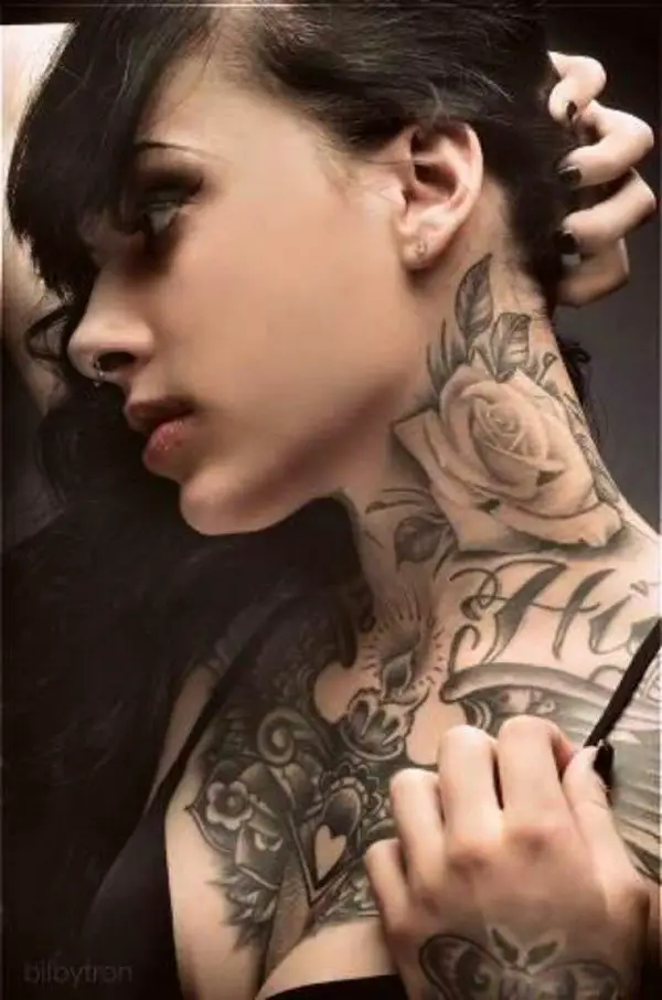 neck tattoos for women