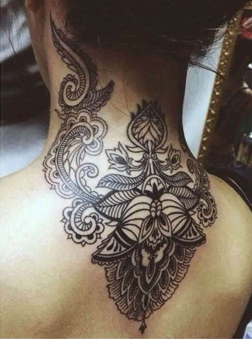 back of neck tattoos for women