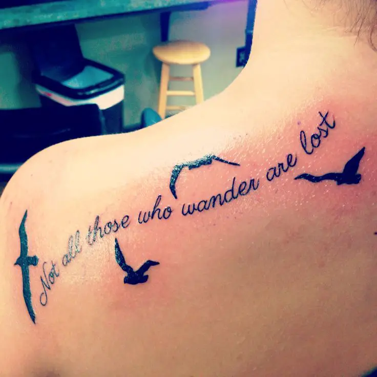 not all who wander are lost compass tattoo