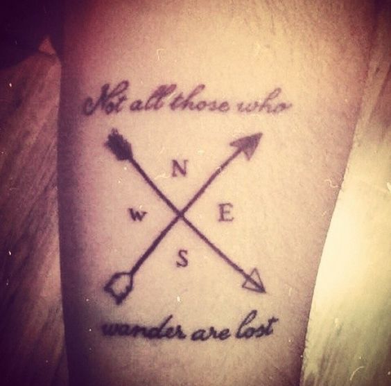 not all who wander are lost foot tattoo