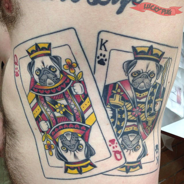 two of a kind queen of heart tattoos