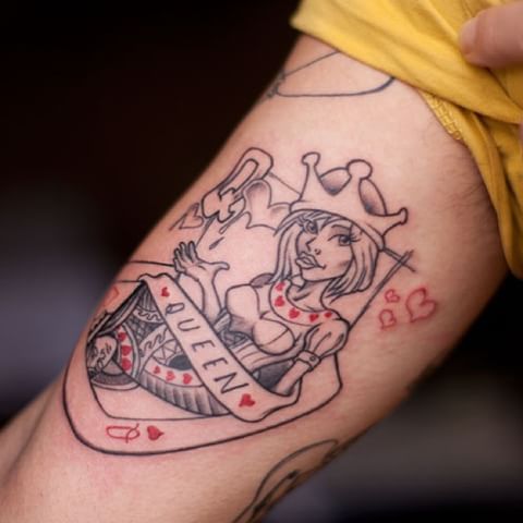 queen of hearts tattoo