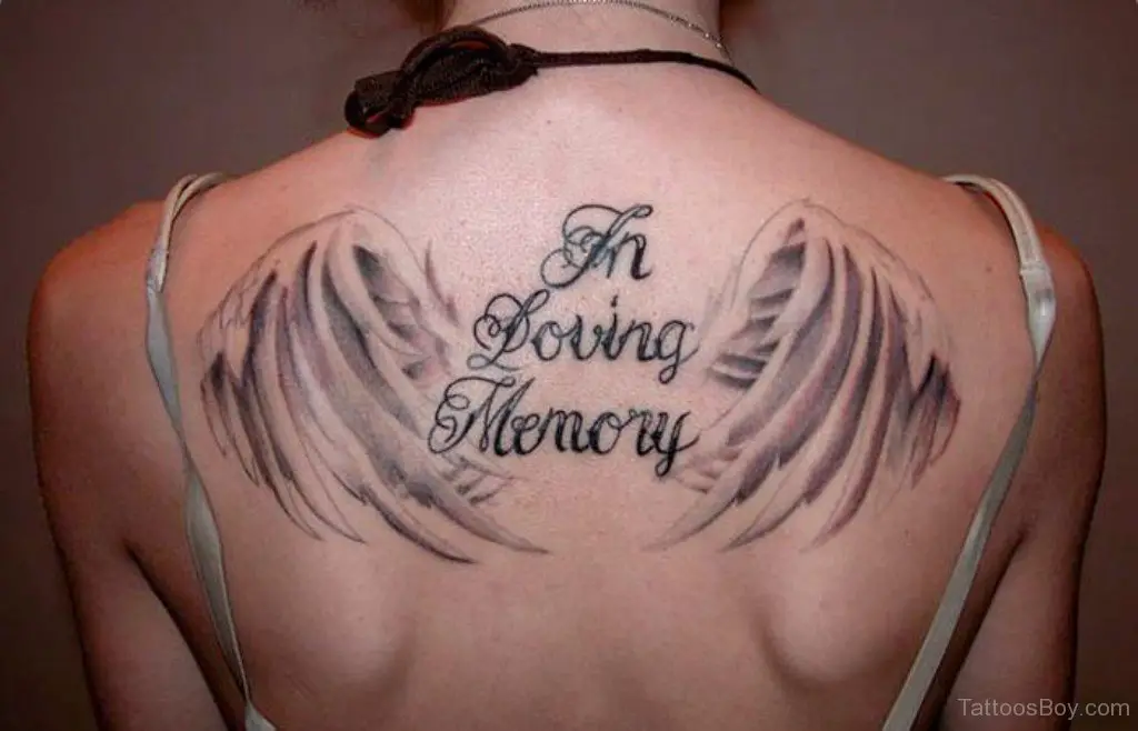 rest in peace tattoos with angel wings