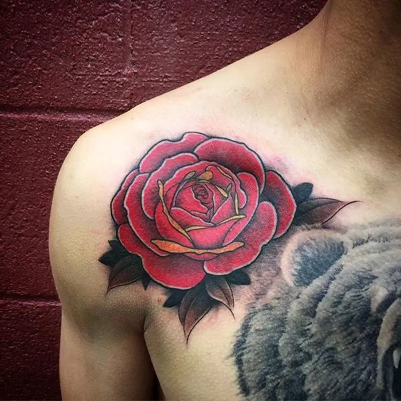 25 Blazing Hot Rose Tattoos for Men –