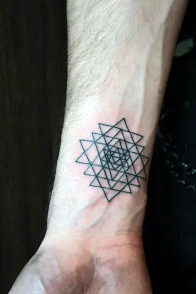 triangles simple tattoos for men