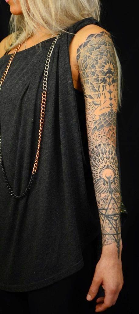 spiritual awakening sleeve tattoos for girls