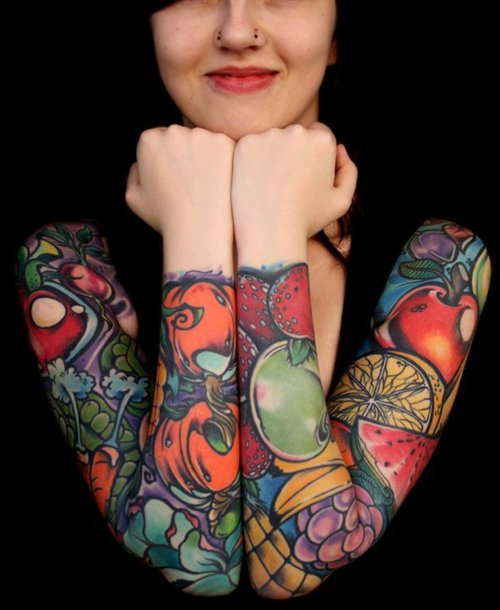 arm candy full sleeve tattoos for girls
