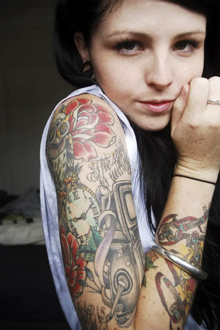 40 Cool and Pretty Sleeve Tattoo Designs for Women  Styletic