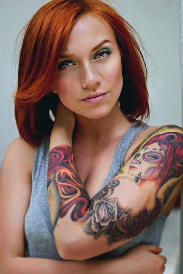 influential women sleeve tattoos 