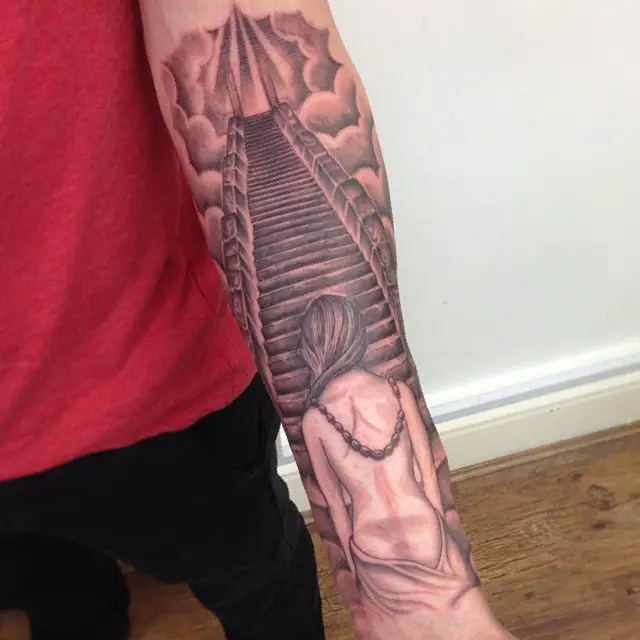 Done by Lee Wilkins at Heaven and Hell studio in Oxford UK Progress on my  first sleeve 12 there What do you guys think  rtattoos