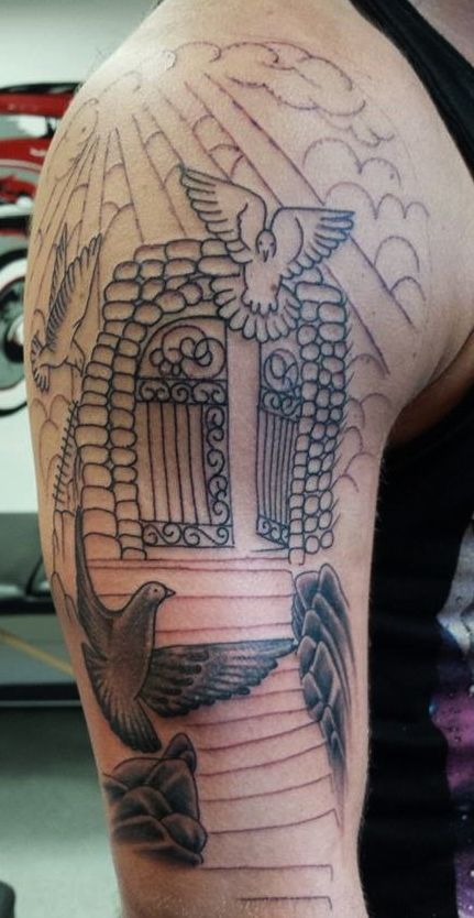 stairway to heaven tattoo for men