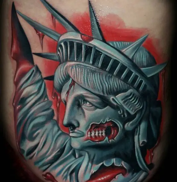statue of liberty skull tattooTikTok Search