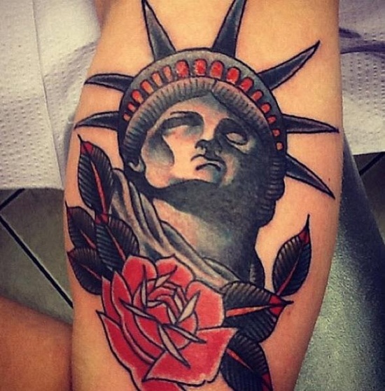 LIBERTY WITH A ROSE TATTOO